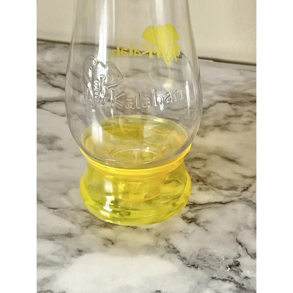 Kalahari Tall Hurricane Beverage‎ Glass Yellow 2026  Approx 10
